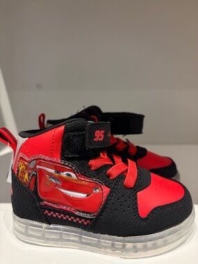 Disney Red and Black Lightning McQueen Kids Sneakers